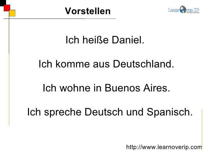 امتحان B1 لـ اللغة الالمانية القسم الشفهي - التعريف بالنفس vorstellen4 3 تعلم اللغة الالمانية